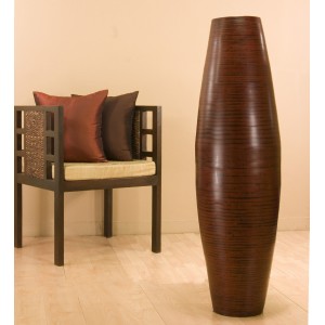 Bloomsbury Market Baldock Bamboo Cylinder Floor Vase GFCF1064